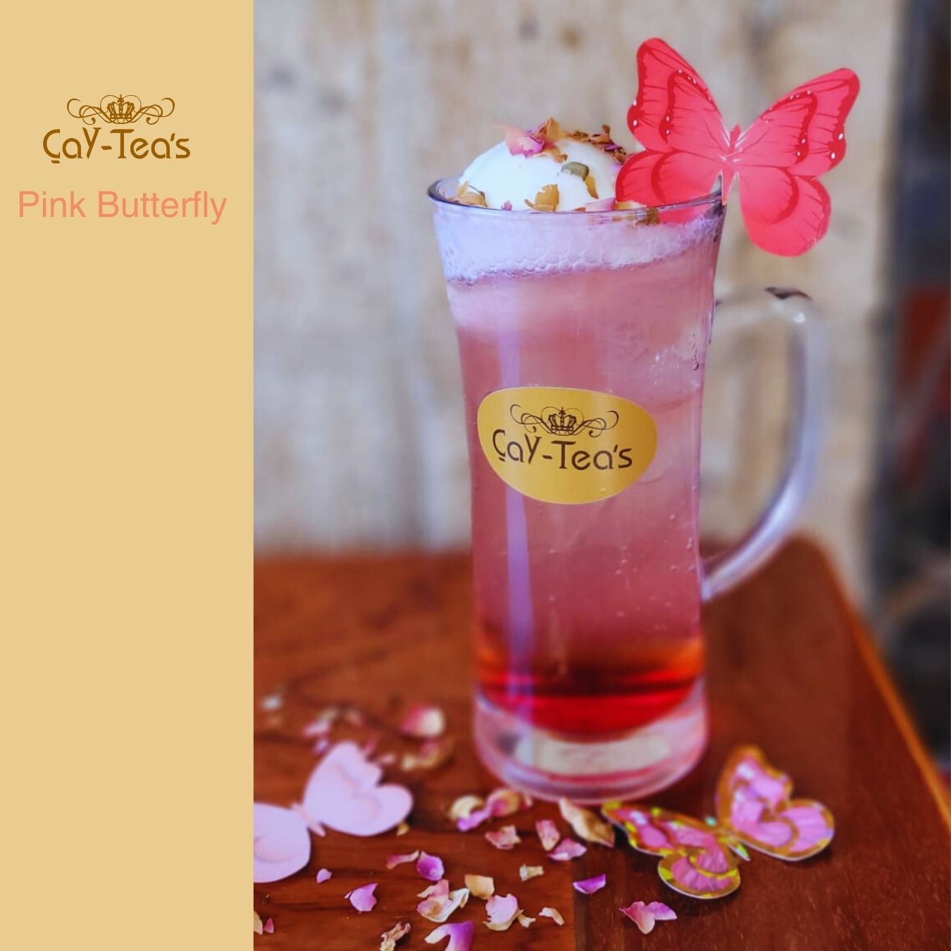 Pink Butterfly Cream Soda